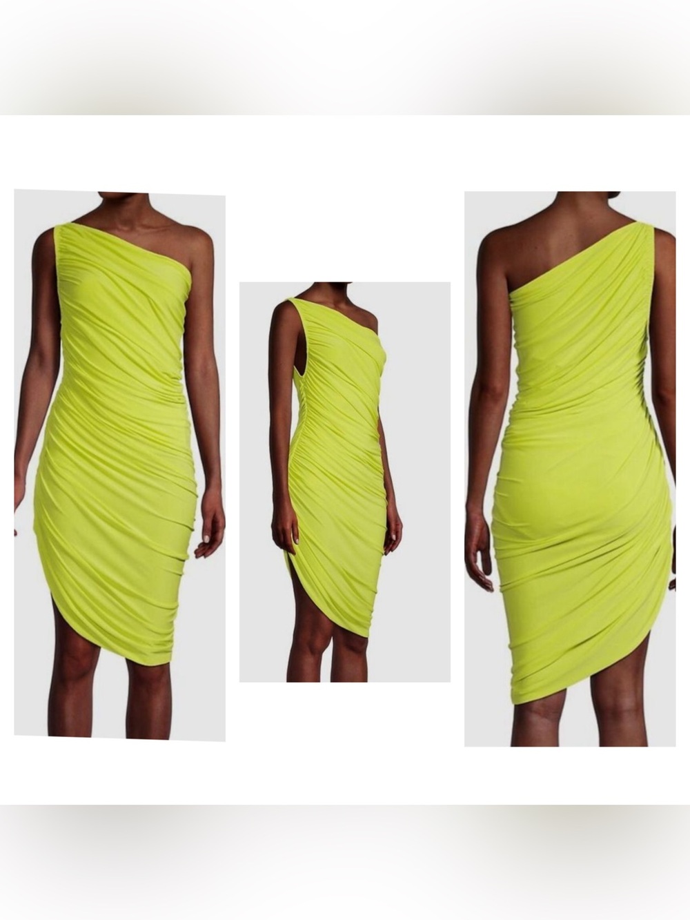 Norma Kamali Yellow Diana One-Shoulder
Mini Dress